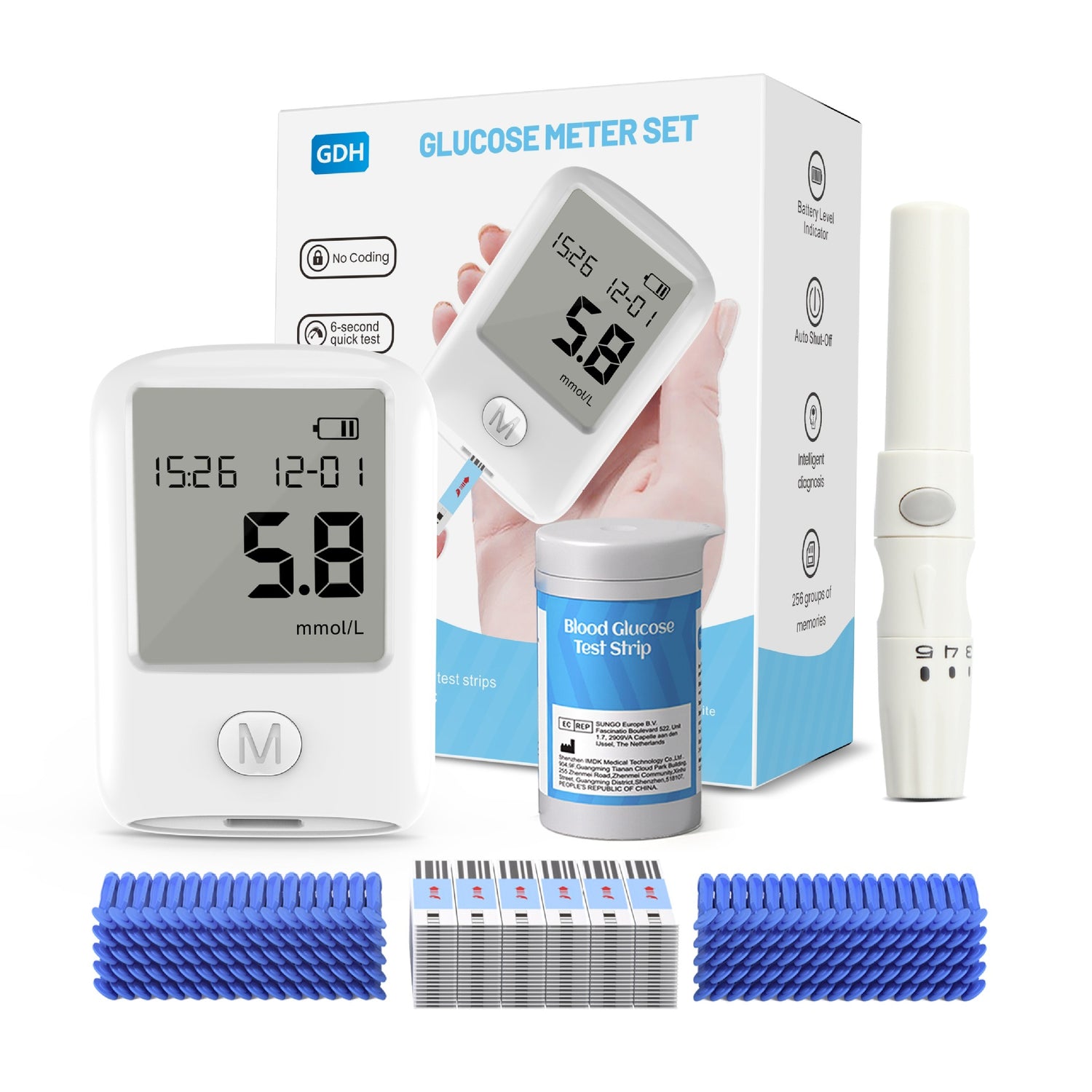2-in-1 Uric Acid Blood Glucose Meter with 25 Uric Acid Test Strips 25 Blood Glucose Test Strips - MediWillow 2-in-1 Uric Acid Blood Glucose Meter with 25 Uric Acid Test Strips 25 Blood Glucose Test Strips