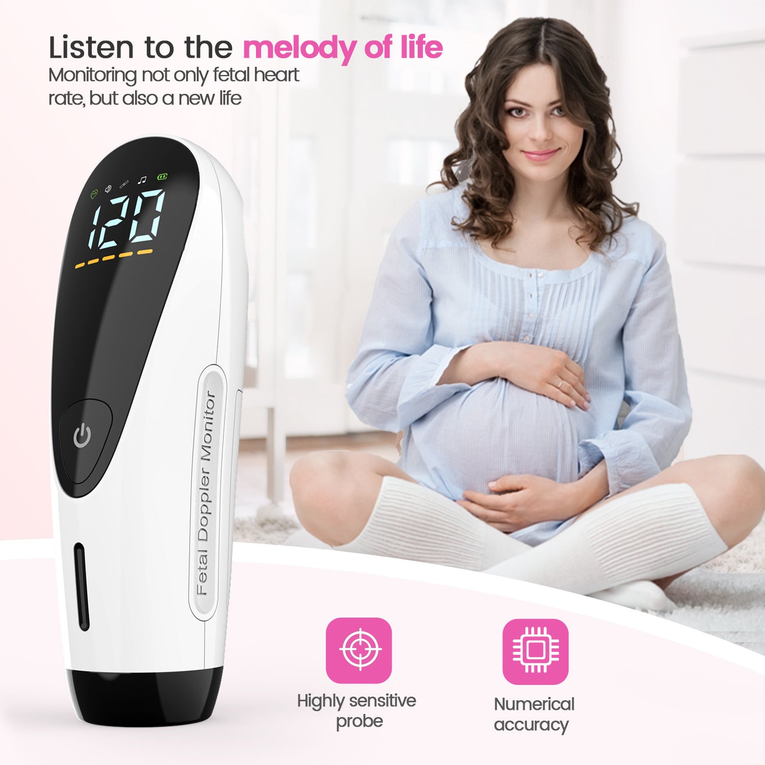 All-in-one Home Doppler Foetal Heart Monitor - MediWillow All-in-one Home Doppler Foetal Heart Monitor