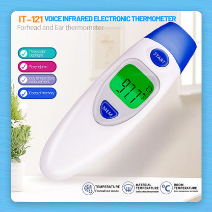 Frontal and Ear Dual Use Thermometer - MediWillow Frontal and Ear Dual Use Thermometer